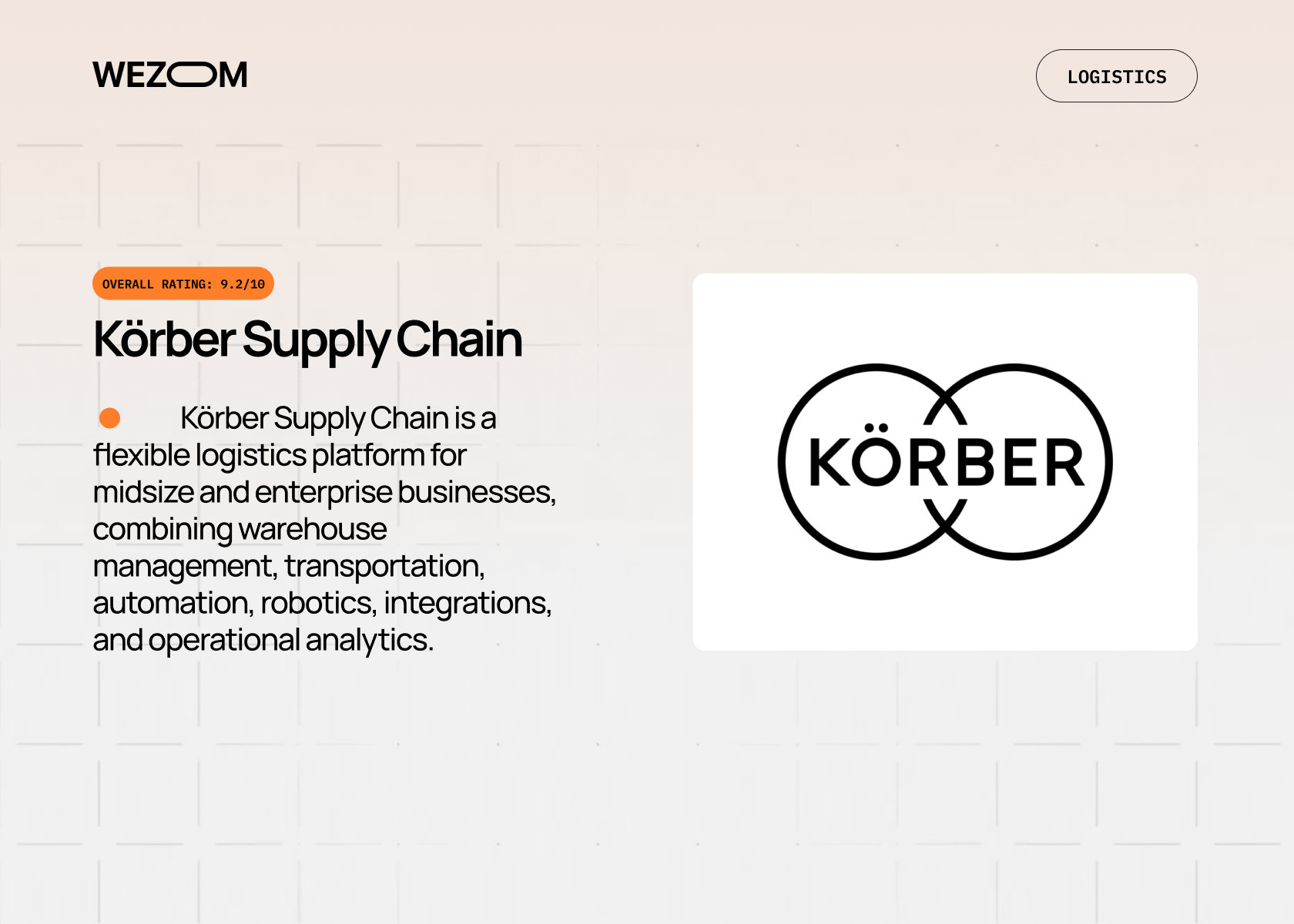 K&ouml;rber Supply Chain platform featured among popular 3PL software solutions for warehouse automation and logistics